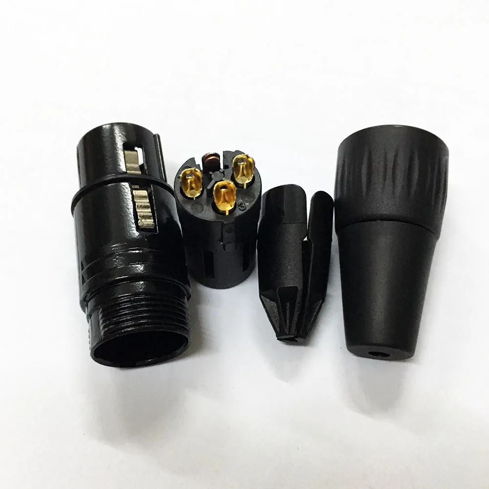 40 шт/20 набор Высокое качество Золотой штифт черный 3 Pin XLR аудио кабель Разъем MIC