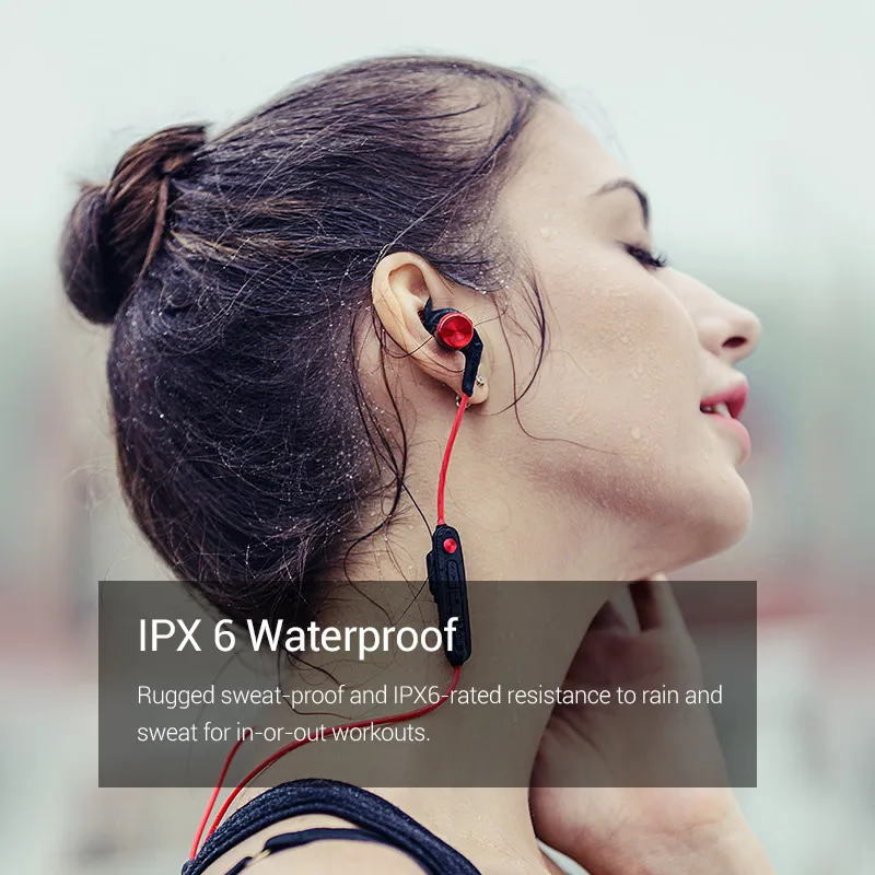 1MORE iBFree Беспроводные Bluetooth 4,2 наушники-вкладыши IPX6 водонепроницаемые спортивные наушники для бега bluetooth v4.2 наушники с микрофоном E1018BT