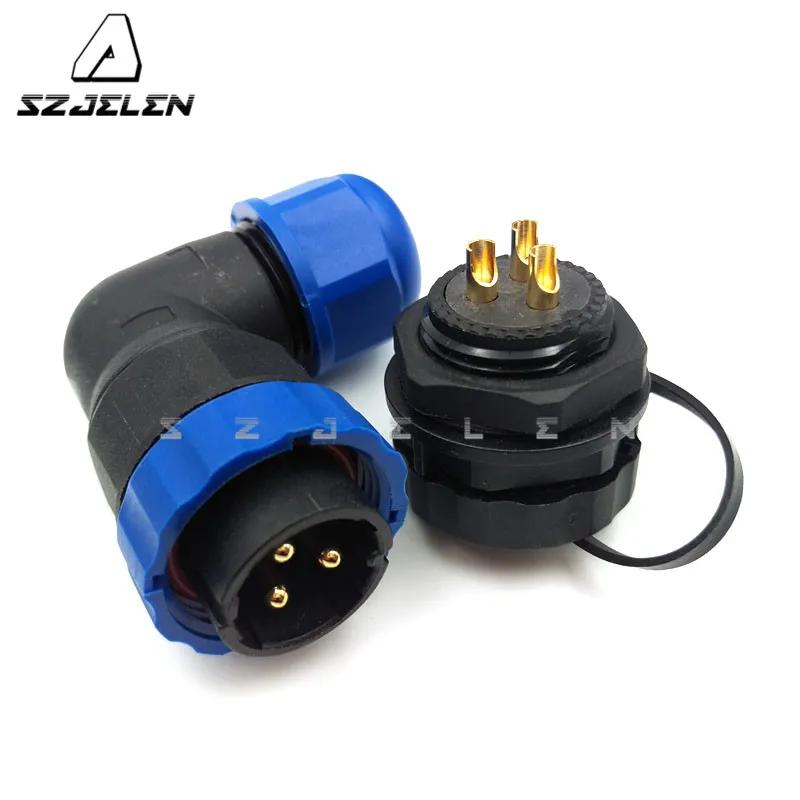 SD20TP ZM светодиодный проводной разъем 25A 3 контактный водонепроницаемый IP67 кабель