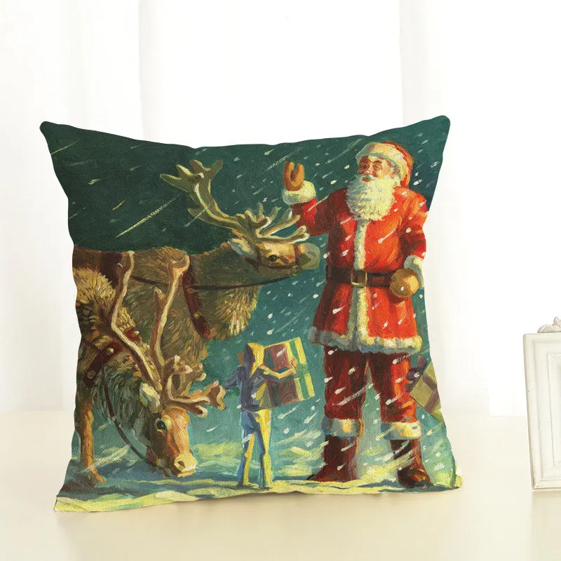 New Year Christmas Decorations For Home Christmas Ornaments Navidad Frozen Party Decorative Wholesale Cushion Cover - Цвет: 6