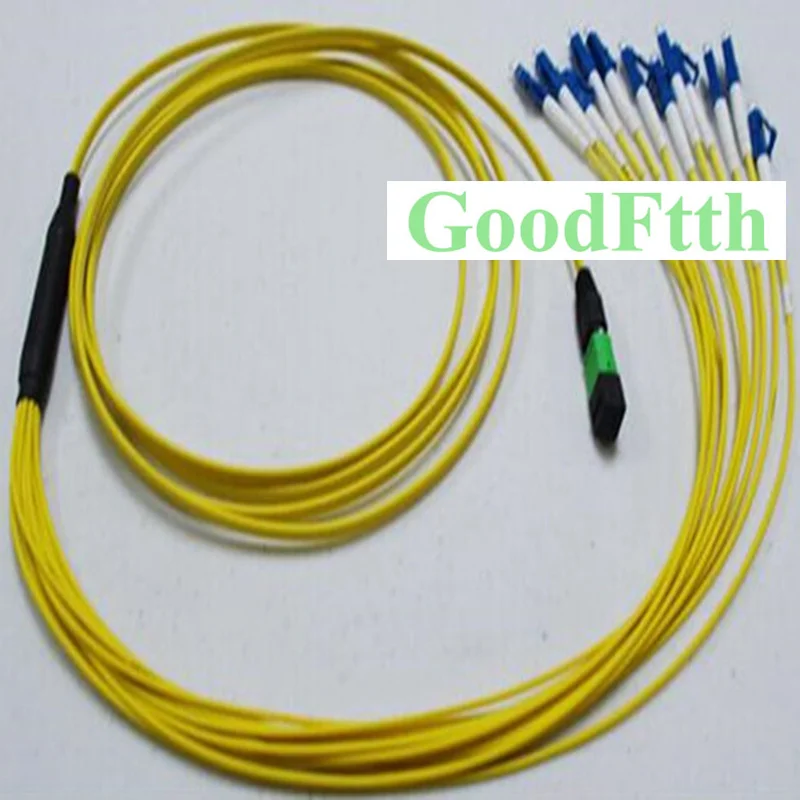 Fiber Patch Cord Jumper MPO-LC SM  12 cores 3mm GoodFtth 1-15m