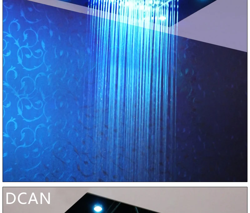 LED Потолочная лейка для душа Водопад для дождя Массажные форсунки Настенные панельные наборы Наборы термостатов