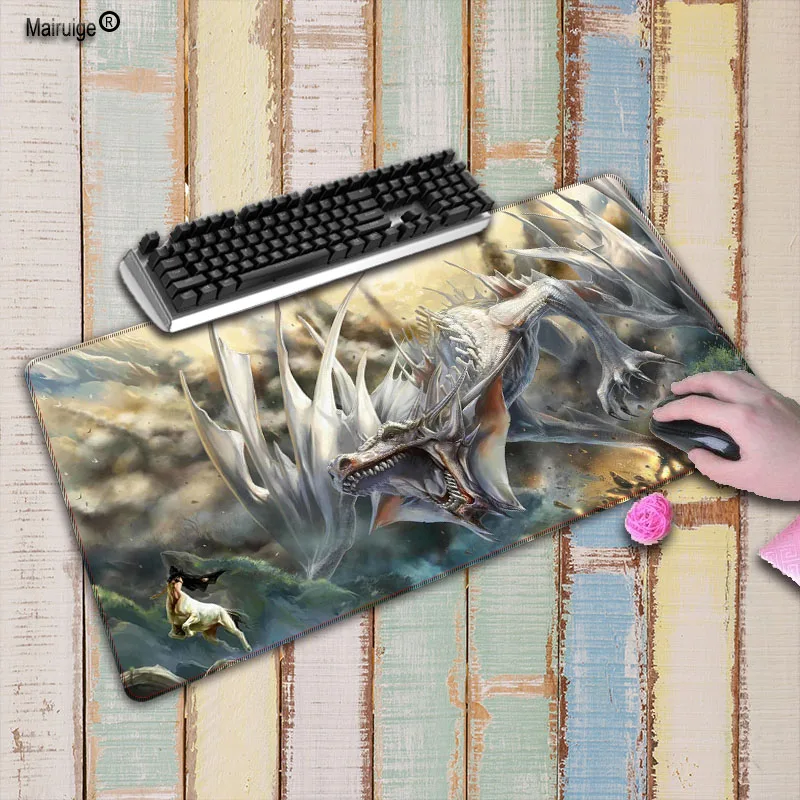 Большой игровой коврик для мыши Mairuige Dragon 300x800 мм настольный компьютерный игроков