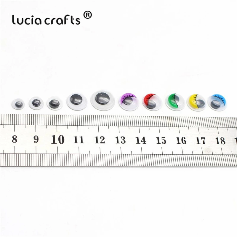Lucia crafts 1 кор./лот на возраст от 5 до 12 лет мм самоклеящаяся поверхность шатается игрушечные глаза "сделай сам" для одежды Скрапбукинг мягкая игрушка Декор K0809
