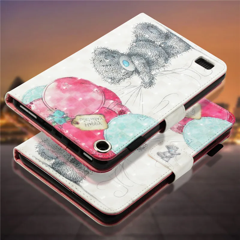 Умный чехол из искусственной кожи для 3D принтера Новый Kindle Fire 7 2017 подставка