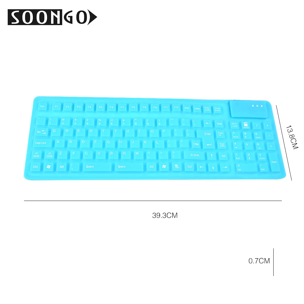 Проводная силиконовая клавиатура USB гибкая тонкая складная складной Teclado claver Gamer