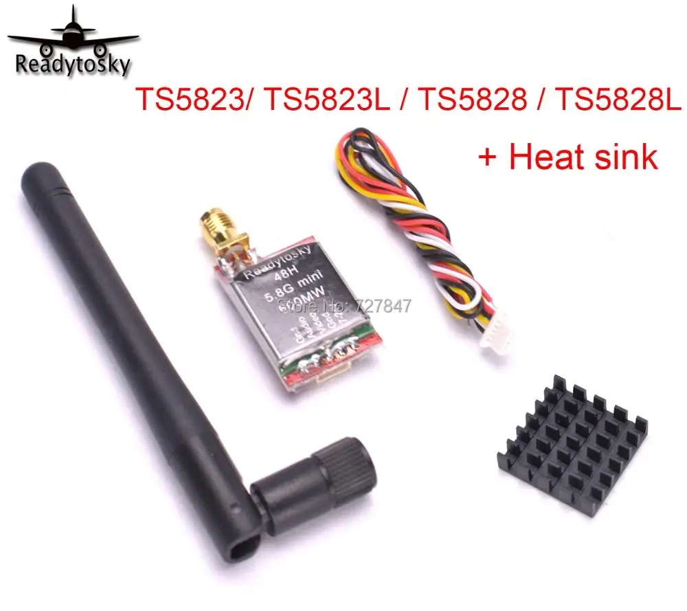 ReadytoSky-Mini transmisor FPV con disipador de calor para Dron de carreras, Micro 5,8G, 48 canales, TS5828 / TS5828L 600mW TS5823S / TS5823L-0