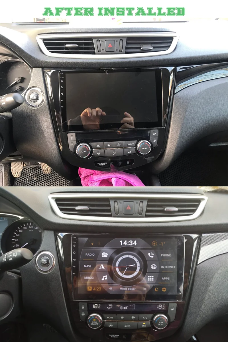 Android 9,0 автомобильный радиоприемник gps для nissan X-trail Qashqai с PX6 4G ram 64G rom ips DSP wifi 4g usb Авто Стерео мультимид