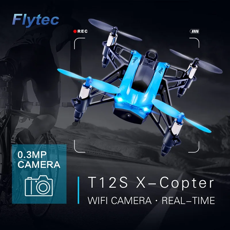 Flytec T12S Безголовый скоростной Дрон 2 4G 4CH с камерой 0.3MP поворотом на 360