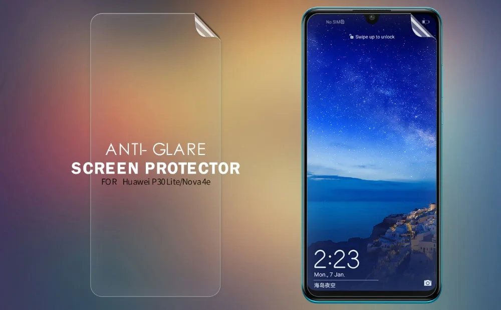2 шт. суперпрозрачная Защитная пленка NILLKIN для Huawei P30 Lite защита экрана от