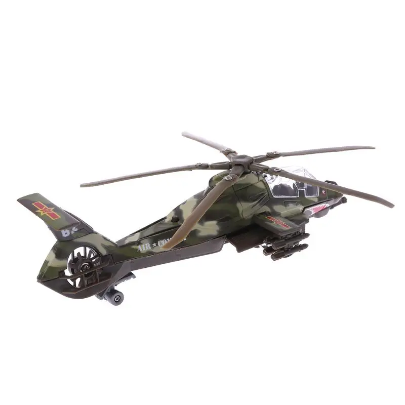 Мини военный вертолет Дрон модель потяните назад игрушка звук свет 3D автомобиль