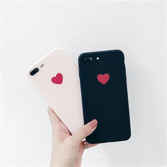 Сердце любовь окрашенные телефона чехол для iPhone X 6 Дело пары моды задняя крышка