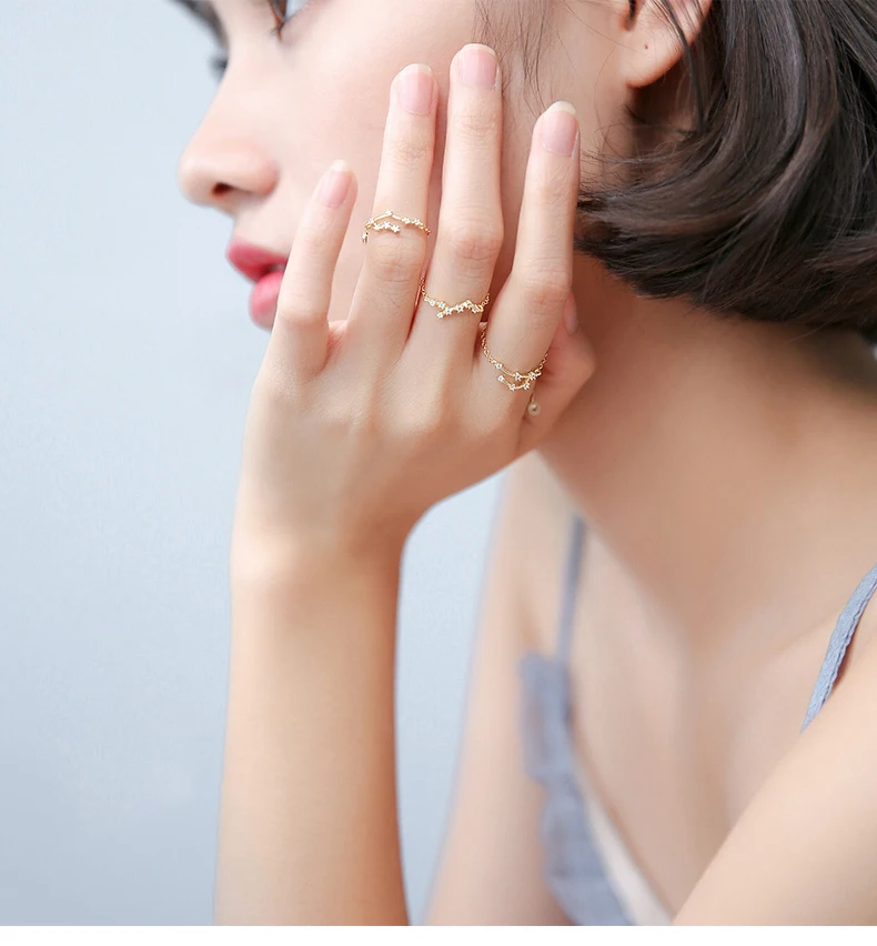 Modian Twelve Constellations Finger Ring 925 Sterling Silver Female Pisces Cancer Aries Leo Rings For Women Charm Jewelry