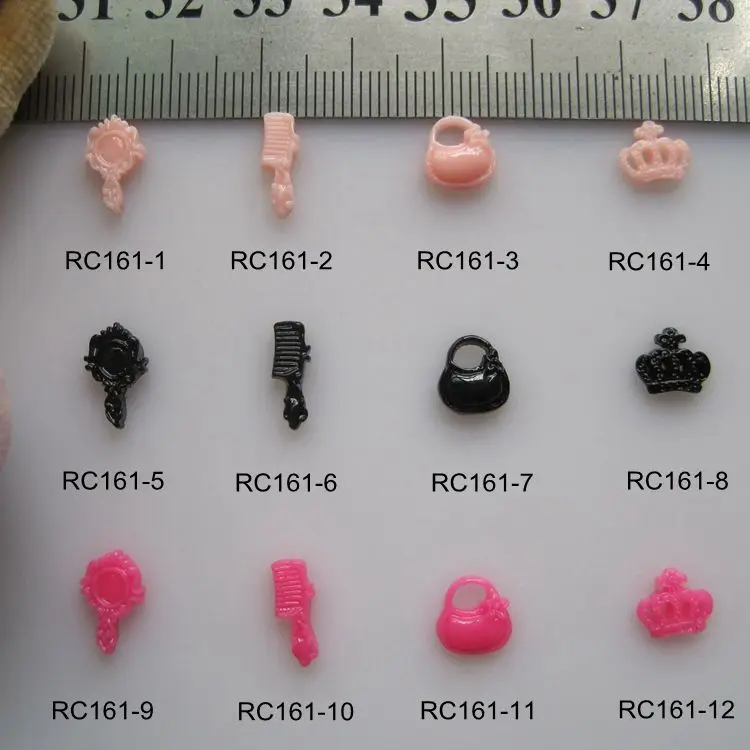 RC161 30 дневная зеркальная Сумочка расческа Корона из смолы мультяшное украшение