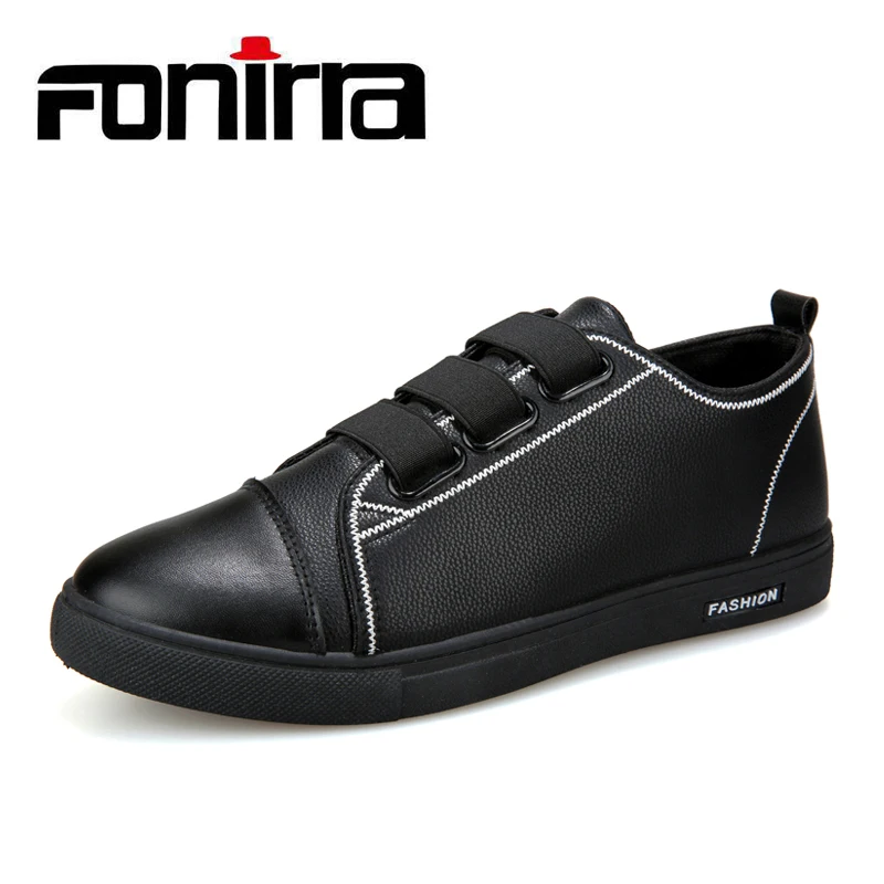 

FONIRRA Luxury Leather Shoes Men Sneakers Fashion Breathable Flat Lace-up Flat Driving Shoes Zapatillas Hombre Casual Shoes 595