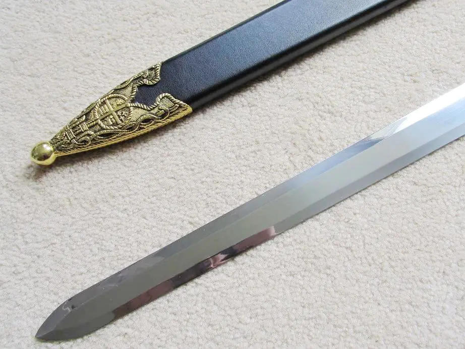 Меч Артура S4876 из фильма ABRECARTAS EXCALIBUR KING с ножом Золотая версия 48 дюймов|sword sword|sword