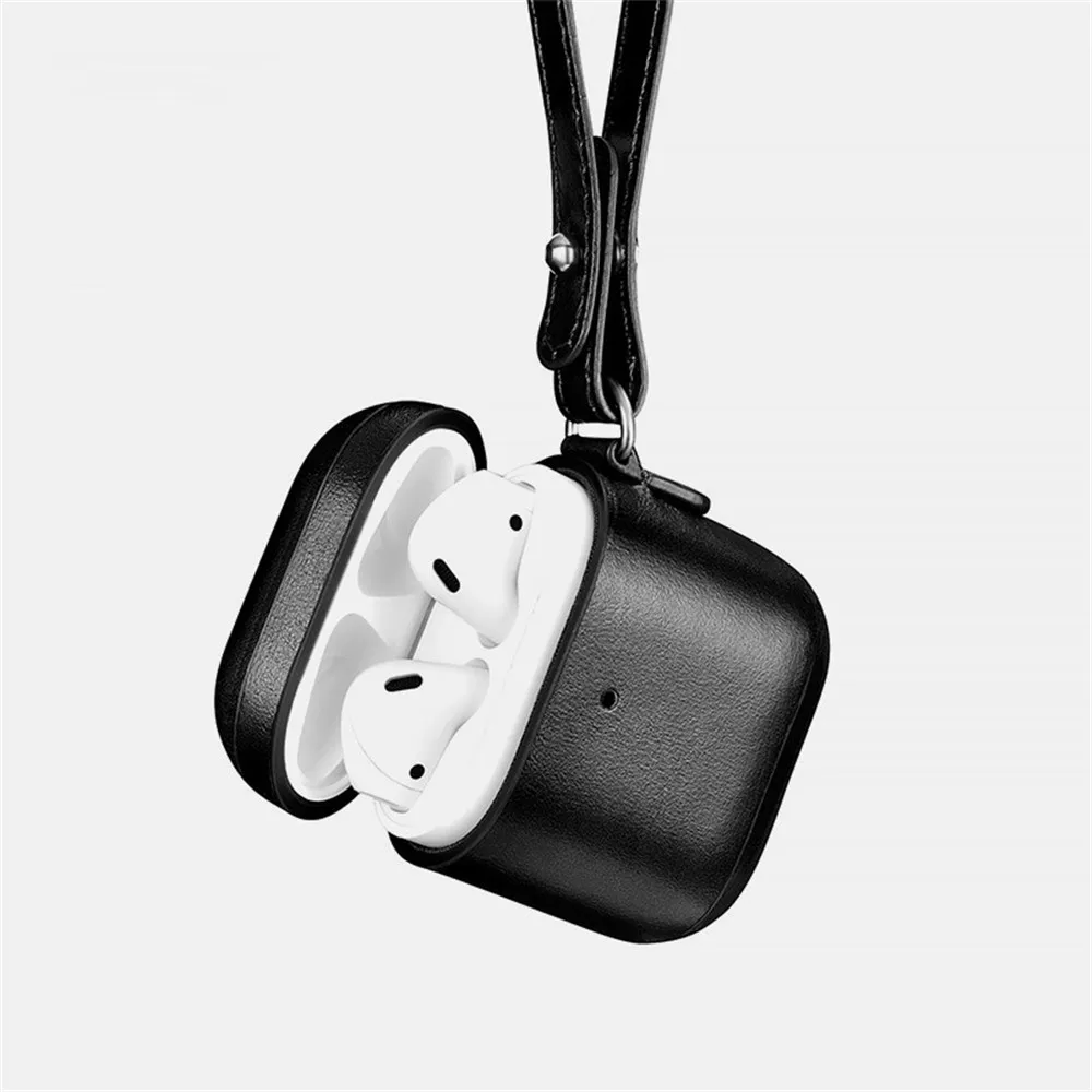 Кожаный чехол для Apple Airpods 2 Airpods 1 защитный чехол винтажный дизайн для наушников кожаный чехол светодиодный светильник