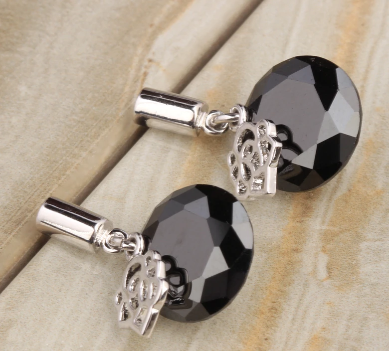 Отличительной черный оникс 925 стерлингов Серебряные ювелирные изделия для Для