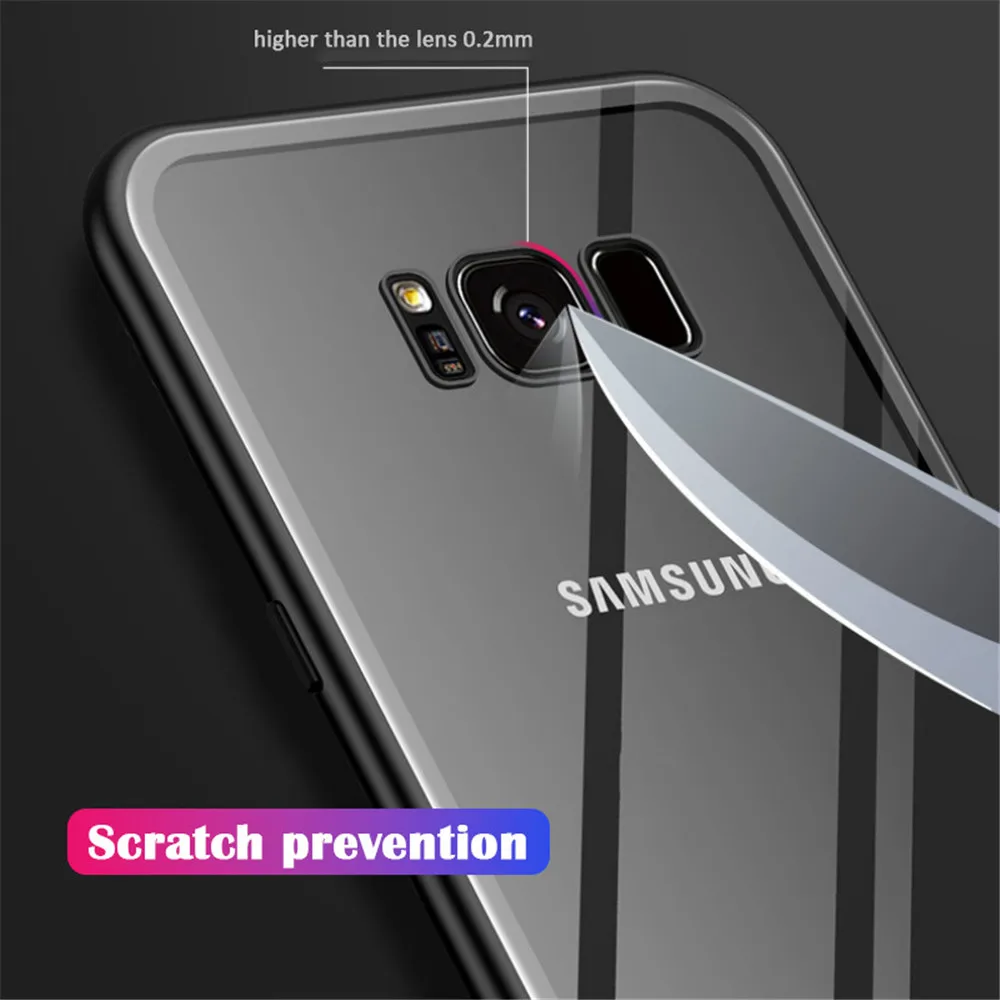 360 магнитный адсорбционный чехол для телефона Samsung A7 A9 J4 J6 2018 S9 S8 Plus S7 Edge закаленное