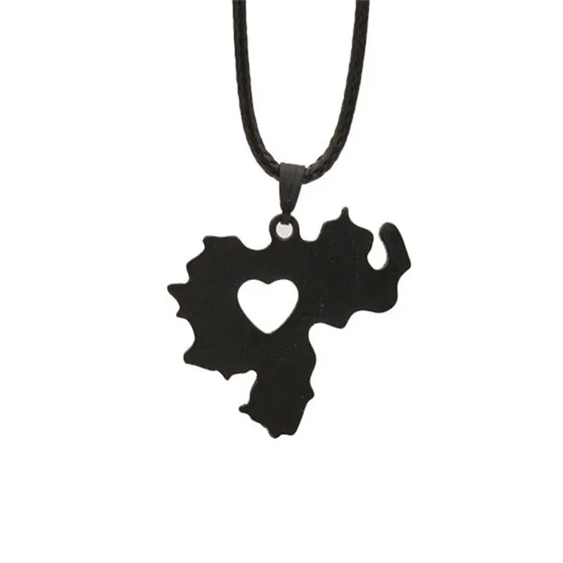 Прямая, ожерелье с подвеской I heart love Venezuela, карта, для женщин, колье, геометрическое ожерелье, подарок, очаровательное модное ювелирное изделие, 3 цвета