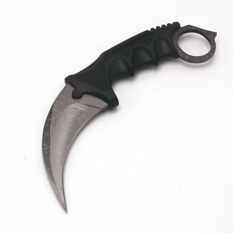 1pcs Коготь шеи нож с оболочкой охотничий как в CS Go выживания тактический Открытый Кемпинг стилет мачете обороны ручка нож маркировка ручной инструмент - Цвет: 1pcs