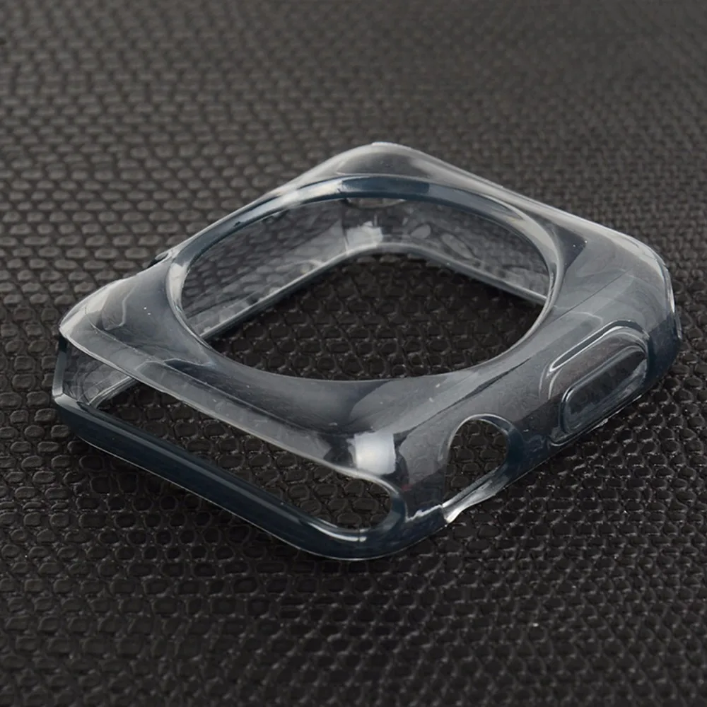 Мягкий чехол для Apple Watch 3/2/1 iwatch band 42 мм/38 мм цветной силиконовый защитный часов