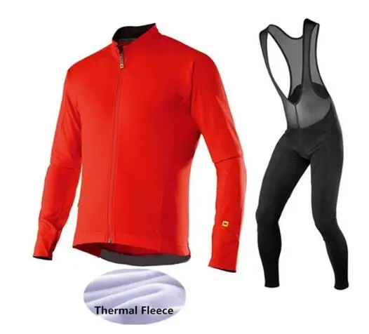 MAVIC 2018 Велоспорт зимний комплект для мужчин костюмы флис термальность pro трикотаж