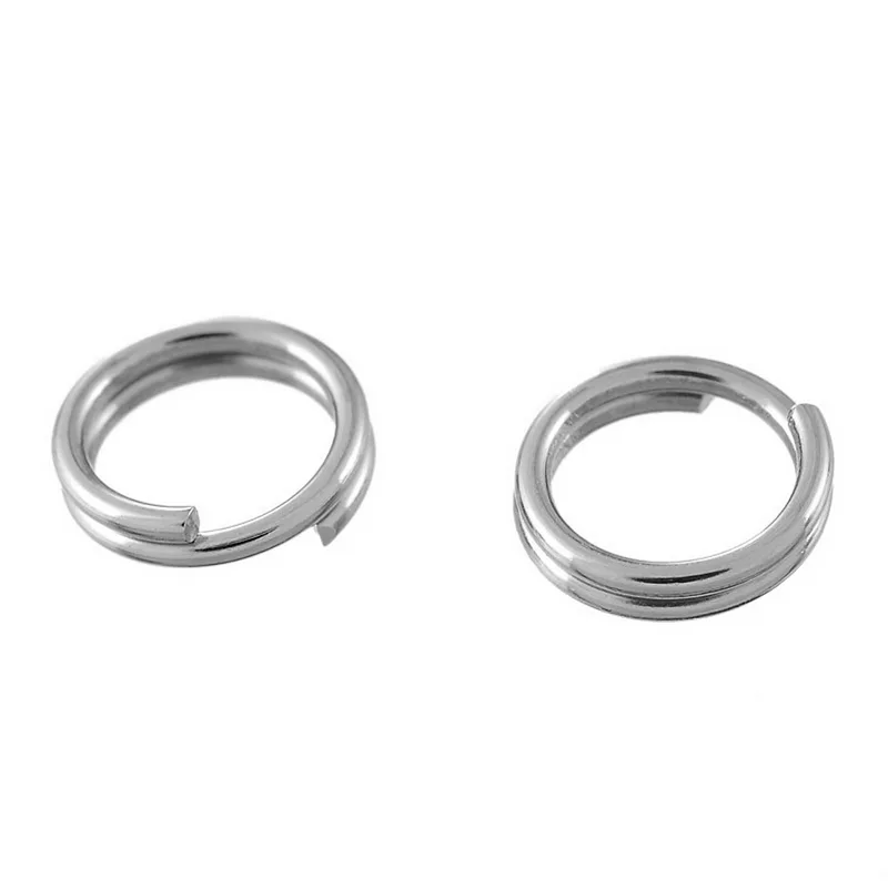 6mm 200pcs FUNIQUE 500 шт Высокое качество нержавеющая сталь открытый прыжок кольца серебряный цвет 4,5, 6,7, 8 мм DIY ювелирных изделий - Цвет: 6mm 200pcs