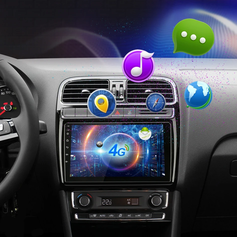 Vtopek " автомобильный радиоприемник для Volkswagen Polo 2008- gps навигация VW POLO sedan видео плеер 4G wifi Android fm-передатчик