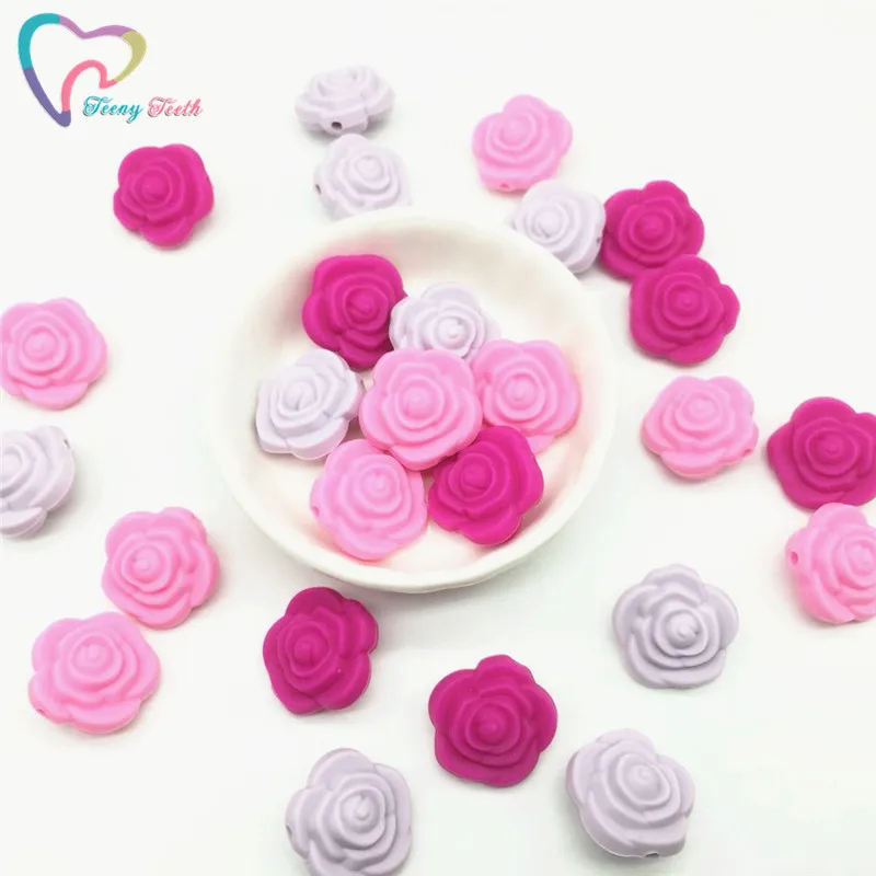 9 шт. Силиконовые розы для прорезывания зубов|Бусины| |