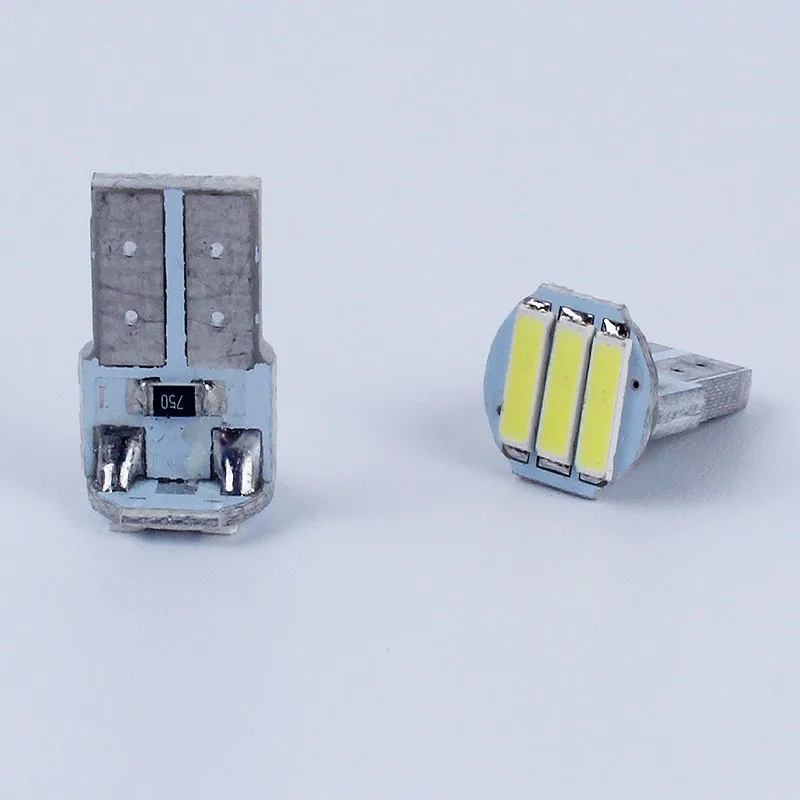 10X T10 3 SMD 7014 светодиодный 3SMD 7020 1 Вт белый синий красный зеленый желтый W5W