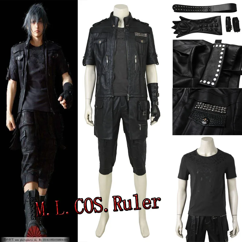 Новейший костюм косплея Фэнтези фосфорести фосфит FFXV Горячая игра полный куртка