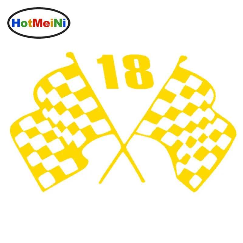 HotMeiNi Racing Flags 18 Веселая наклейка для гоночного автомобиля наклейки спортивных