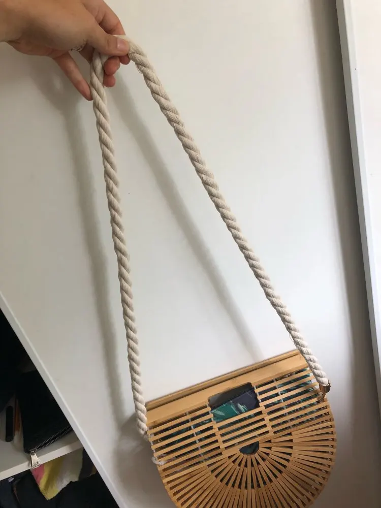 Веревка с круглыми ремешками ремни сумка на плечо Твердые DIY переплетение Кошелек Ручка орнамент сумки аксессуары замена металлическая головка для женщин