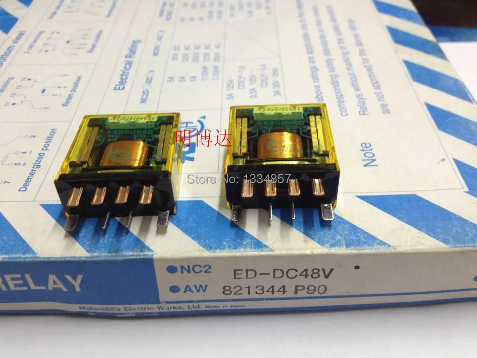 NC2ED-DC48V AW821344 NC2ED-48V NC2ED-48VDC 3A250VAC 8 контактов 48VDC реле мощности оригинальный новый |