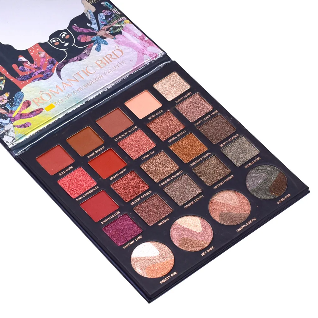 Очаровательные тени для век 20 цветов Палитра теней макияжа Мерцающие
