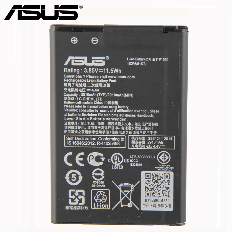 Оригинальный аккумулятор ASUS B11P1510 для ZenFone Go TV ZB551KL X013DB 3010 мАч новинка