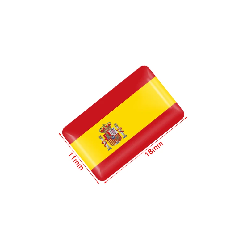 10 шт. 3D наклейки на багажник автомобиля с национальным флагом Испании|Наклейки