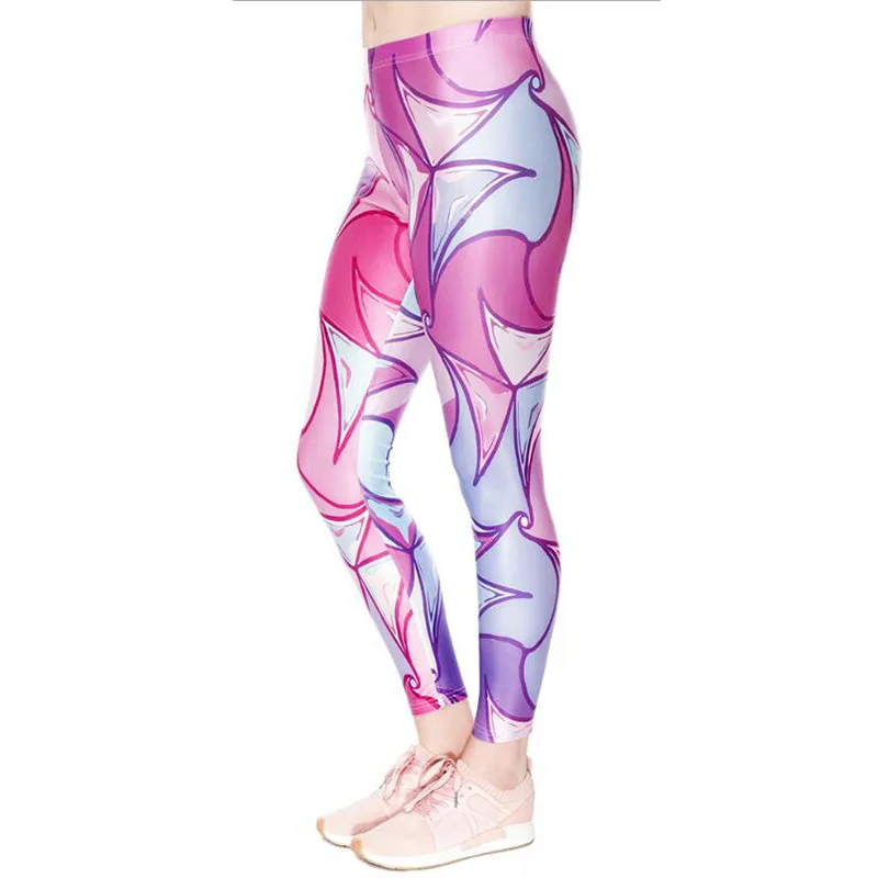 Женский повседневное фитнес растягивается глянцевая ткань леггинсы для женщин для Высокая талия узкие леггинсы