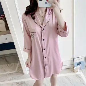 Сексуальное женское белье, ночное белье, женская рубашка, ночная рубашка с рукавом три четверти, ночная рубашка, одежда для сна