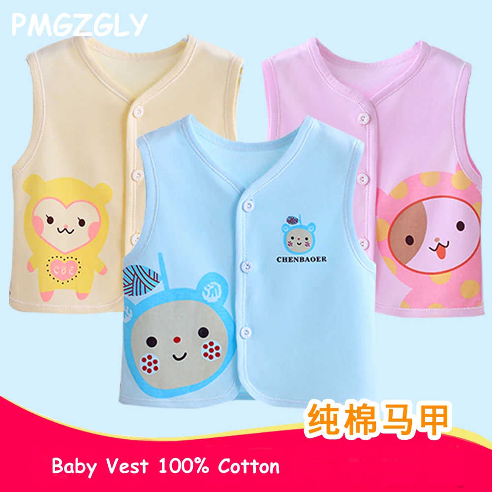 

Жилет для новорожденных 0-2 Яр, жилет из 100% хлопка для девочек, верхняя одежда для мальчиков, для всех сезонов, детский тонкий жилет