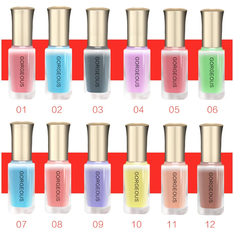 Subtransparent Nail Polish Jelly Translucent Nail Varnish Quick Dry Clear Lacquer 10ML Candy Nude Color Environmental Protection