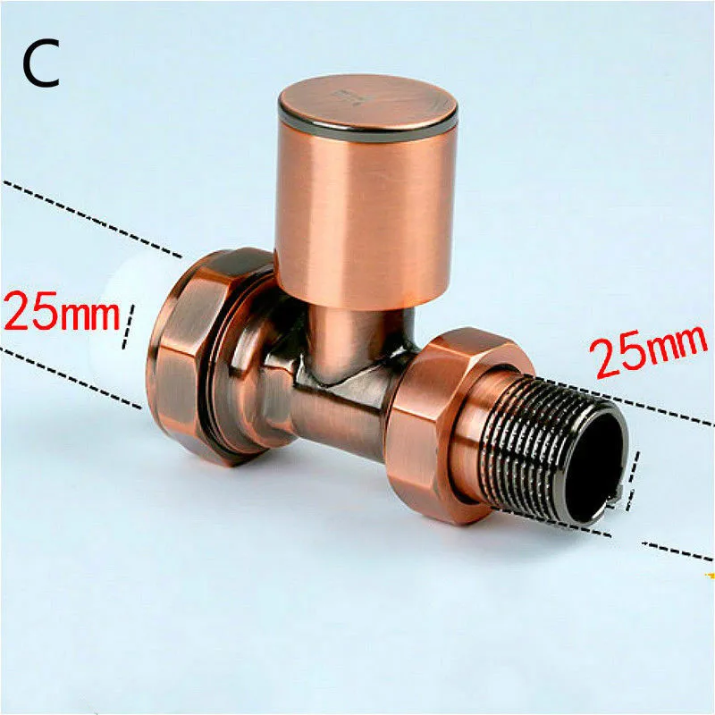 1 шт. Красный Бронзовый тонкий латунный PPR угловой Электрический нагревательный