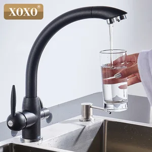 Кран с фильтром для воды XOXO 83028HW, латунный кухонный смеситель, Поворот на 360 градусов, для очистки воды