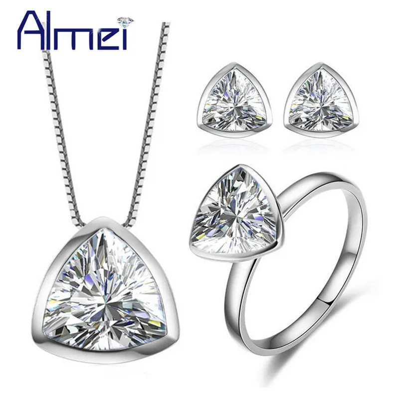 Almei 40% африканские Ювелирные наборы из стерлингового серебра 925 пробы для женщин и