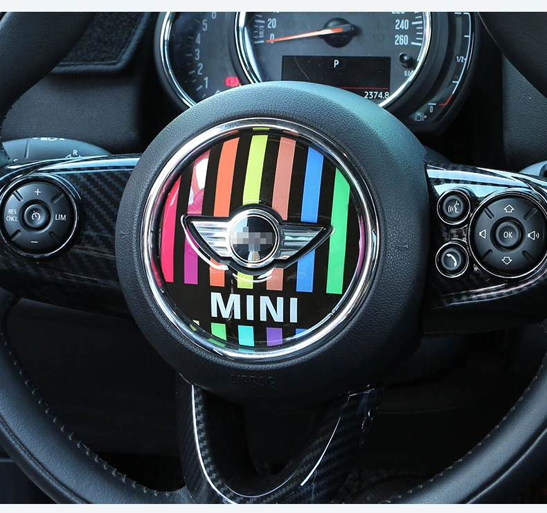 Новая панель рулевого колеса 3D наклейка эпоксидная наклейка для mini cooper F54 F55 F56 F57 F60 земляк клабман декоративная наклейка s