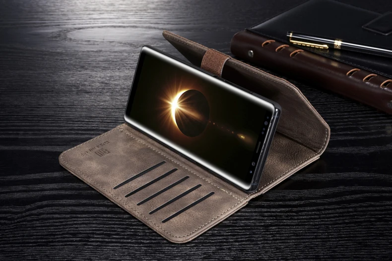 Многофункциональный брендовый Чехол-кошелек для Samsung Galaxy Note 8 роскошный кожаный