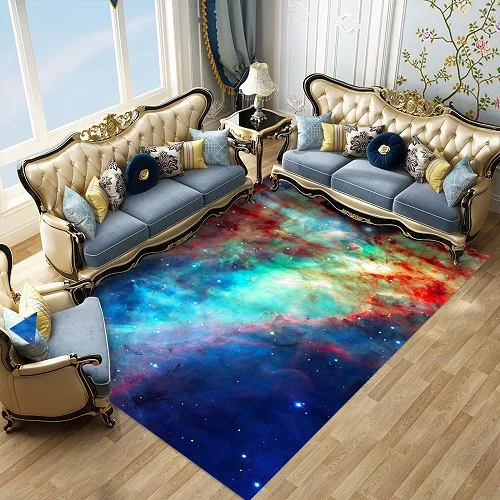 Floor Mats-Color Polyster Blue Galaxy Противоскользящие коврики 3D коврик с принтом на открытом воздухе кухня гостиная ковер мульти размер коврики - Цвет: Floor Mats-Color