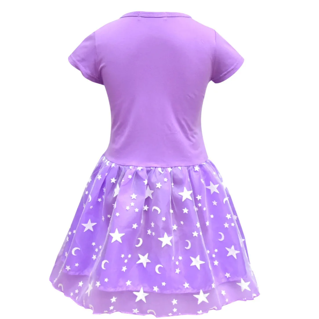 Модное платье с единорогом для девочек Сетчатое вечернее блестками праздника