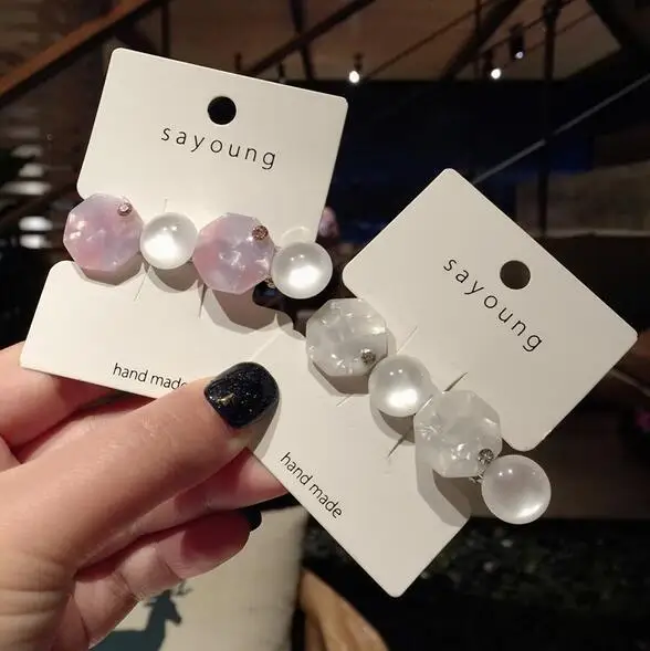 2019 винтажный Леопардовый цвет акриловый геометрический женская заколка для